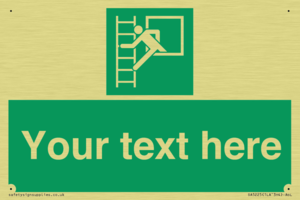 Custom Emergency Escape Ladder Sign